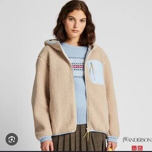 JW ANDERSON x Uniqlo hooded Fleece jacket with Pocket